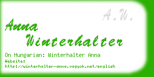 anna winterhalter business card